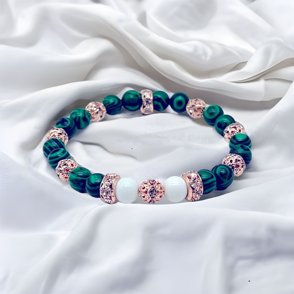 Malachite Beads Bracelet - Picture 6 of 6